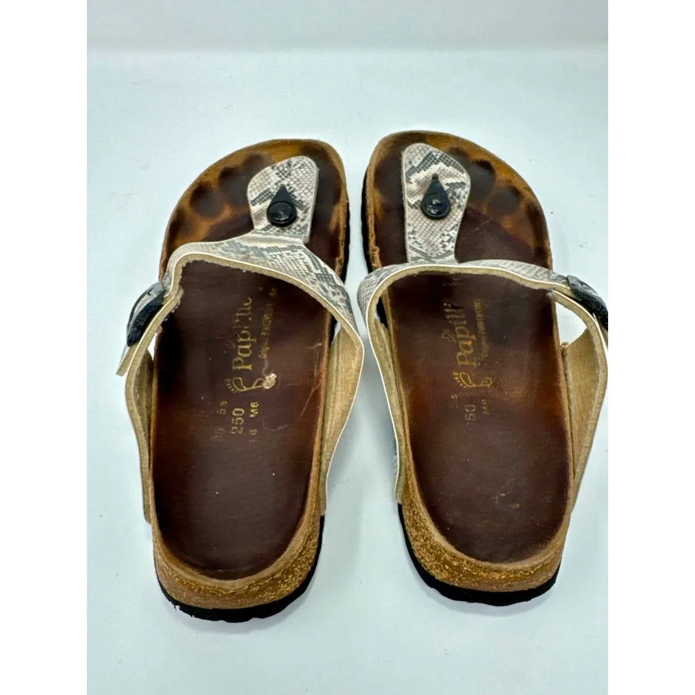 Papillio Birkenstock Gizeh Womens 39 8-8.5 Snake Print Thong Sandals Germany